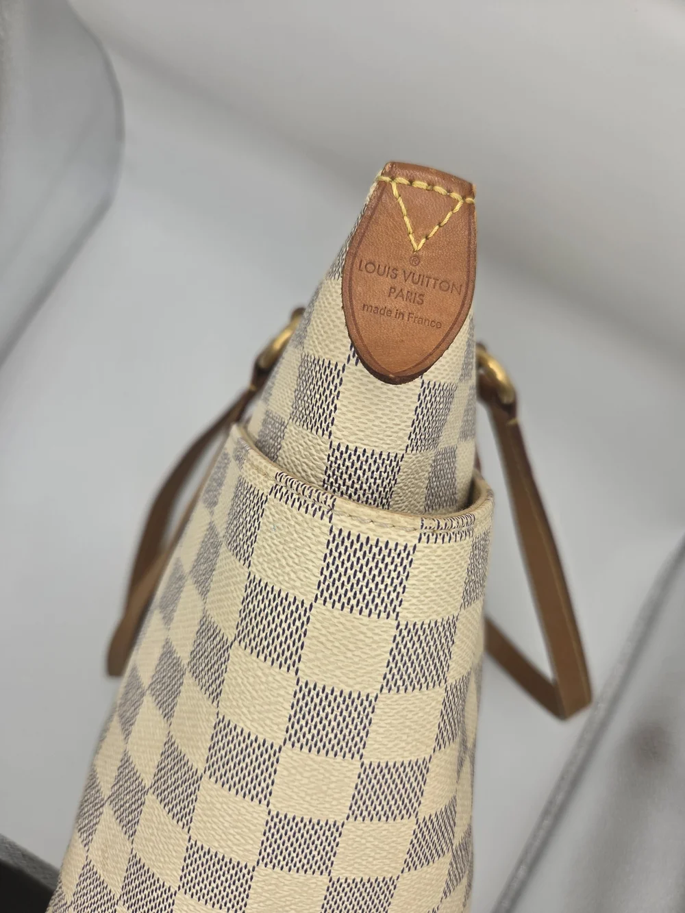 Authentic Preloved Louis Vuitton Damier Azur Totally PM Purse W Dust Bag & COA